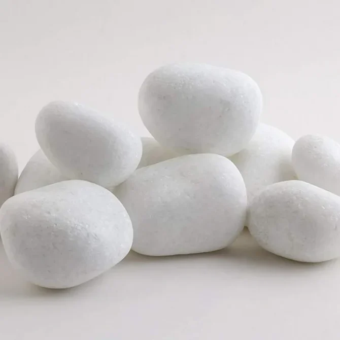 Enhance Your Decor with White Unpolished Pebbles