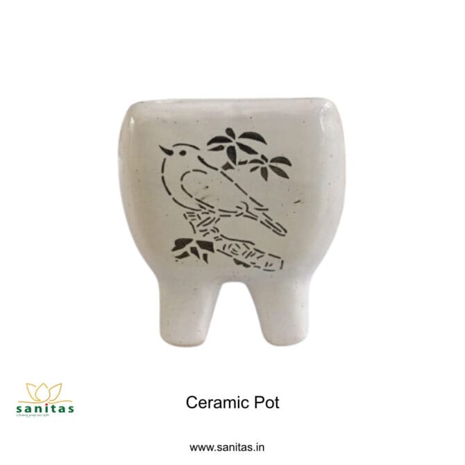 Ceramic Pots 5 Inch  Pot || Leg || CERAMIC CHAR TANG PLANTER 6*5 3184