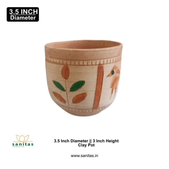 Terracotta Designer Pot 3.5 Inch - Image 2